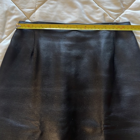 Vintage Black Genuine Leather 2pc  Studded Jacket And Skirt Size Small Petite - Picture 14 of 17